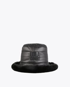 Женская шапка-ведро с двусторонним мехом Lola Casademunt, черный