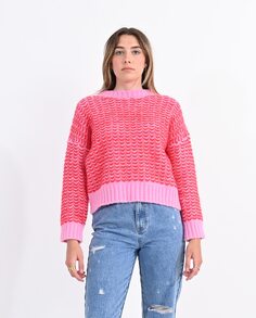 Женский свитер смесовой вязки с длинными рукавами Lili Sidonio, фуксия