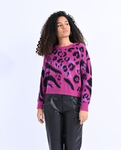 Женский свитер с длинными рукавами и принтом Lili Sidonio, фиолетовый