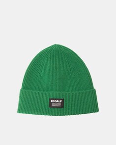 Зеленая шапка из переработанной шерсти Ecoalf, зеленый