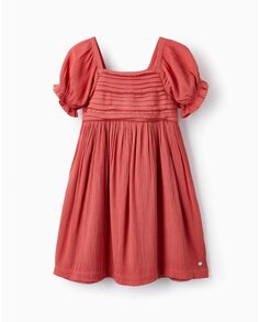 Платье для девочки из 100% хлопка с пышными рукавами Zippy, розовый