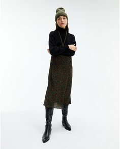 Женский вязаный свитер с высоким воротником и длинными рукавами System Action, черный