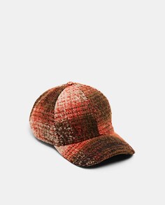 Фигурная вязаная шапка в разноцветную клетку Esprit, мультиколор