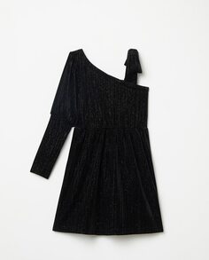 Асимметричное бархатное платье Sfera, черный (Sfera)