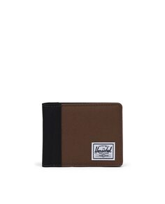 Мужской складной кошелек из коричнево-черной ткани Herschel, коричневый