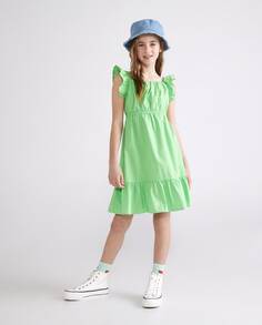 Платье для девочки с коротким рукавом El Corte Inglés, зеленый