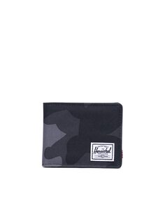 Мужской складной кошелек из серой камуфляжной ткани Herschel, темно-серый
