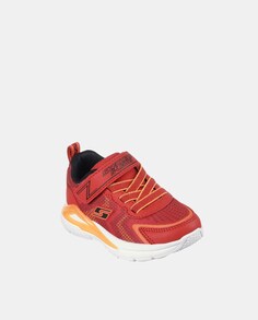 Кроссовки S Lights для маленьких мальчиков с низкими кедами и подсветкой Skechers, красный