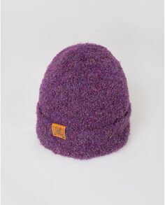 Шерстяная шапка с отвернутым манжетом и персонализированной этикеткой Systemaction System Action, фиолетовый