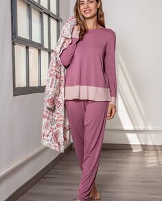Женская пижама с длинными брюками Mitjans, розовый