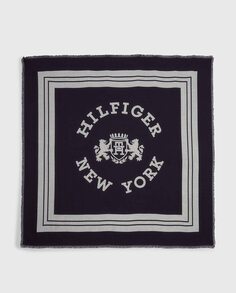 Легкий шарф Tommy Hilfiger с гербом TH Tommy Hilfiger, темно-синий