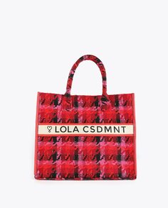 Сумка через плечо в стиле шоппер с разноцветным логотипом спереди Lola Casademunt, красный