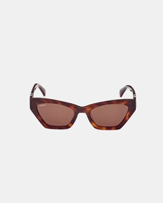 Женские солнцезащитные очки «кошачий глаз» из ацетата Havana Max Mara, коричневый