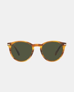 Круглые мужские солнцезащитные очки из ацетата Havana Persol, коричневый