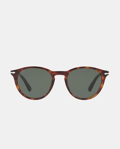 Круглые мужские солнцезащитные очки из ацетата гаваны Persol, коричневый