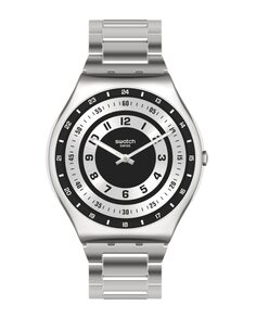 Часы Rings of Irony с серым ремешком из нержавеющей стали Swatch, серый