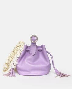 Фиолетовая кожаная сумка-мешок производства Колумбии Vera, фиолетовый