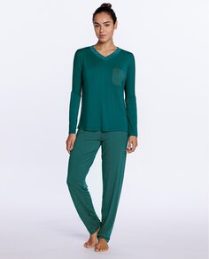 Длинная зеленая женская пижама из модала Punto Blanco, зеленый