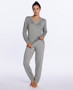 Длинная серая женская пижама из модала Punto Blanco, серый