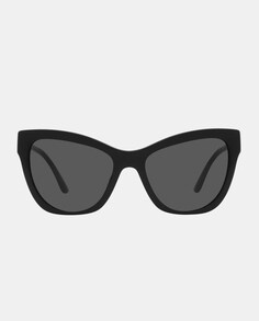 Черные солнцезащитные очки «кошачий глаз» из ацетата Versace, черный