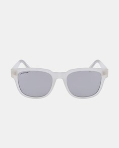 Прозрачные квадратные мужские солнцезащитные очки Lacoste, прозрачный
