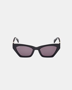 Черные женские солнцезащитные очки «кошачий глаз» из ацетата Max Mara, черный