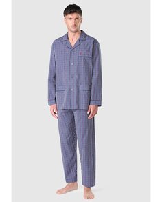 Мужская длинная пижама из ткани синего цвета El Búho Nocturno, светло-синий