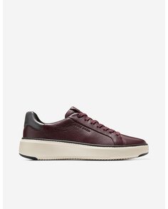 Бордовые мужские кожаные кроссовки с кружевной застежкой Cole Haan, бордо