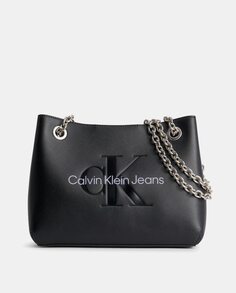 Черная сумка через плечо-трансформер с принтом Calvin Klein, черный