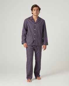 Мужская пижама из ткани, длинные брюки Kiff-Kiff, темно-синий
