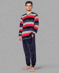 Мужская бархатная пижама Babelo, темно-синий