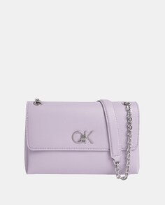 Фиолетовая сумка через плечо с застежкой-жгутом Calvin Klein, фиолетовый