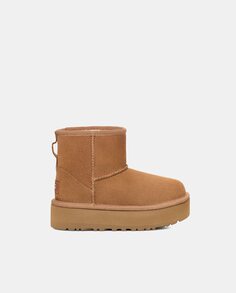 Угги на платформе для девочек с меховой внутренней подкладкой UGG, коричневый