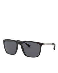 Черные солнцезащитные очки прямоугольной формы Emporio Armani, черный