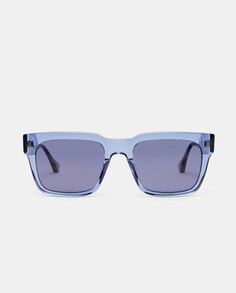 Голубые прямоугольные мужские солнцезащитные очки из ацетата Scalpers, светло-синий