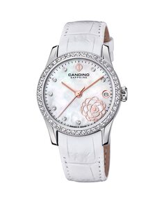 C4721/1 Новинка белые кожаные женские часы Candino, белый