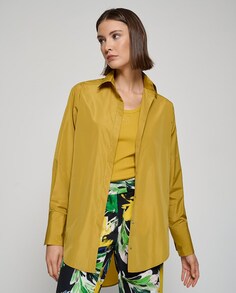 Длинная женская рубашка из тафты Roberto Verino, желтый