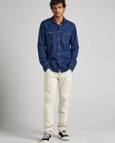 Белые мужские джинсы Regular Stanley Pepe Jeans