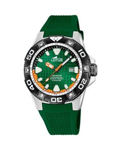 Мужские часы 18927/3 Diver в зеленой резине LOTUS, зеленый