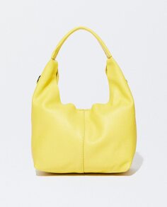 Кожаная сумка через плечо, трансформируемая в форму через плечо, с застежкой-молнией в стиле хобо желтого цвета Parfois, желтый