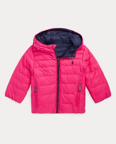 Двусторонняя стеганая куртка для девочки Polo Ralph Lauren, розовый