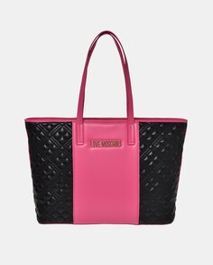 Двухцветная черно-розовая сумка-тоут с аппликацией Love Moschino Love Moschino, мультиколор