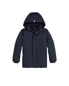 Детская парка-пальто с капюшоном для мальчика Tommy Hilfiger, темно-синий