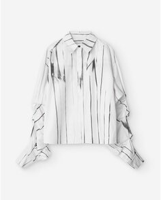 Женская рубашка из 100% хлопка черно-белого цвета Adolfo Dominguez, мультиколор