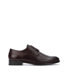 Мужские темно-коричневые кожаные туфли на шнуровке Martinelli, темно коричневый