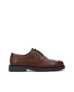 Мужские темно-коричневые кожаные туфли на шнуровке Martinelli, темно коричневый