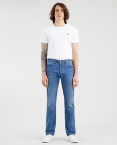 Прямые синие мужские джинсы 501 Levi&apos;s, синий Levis