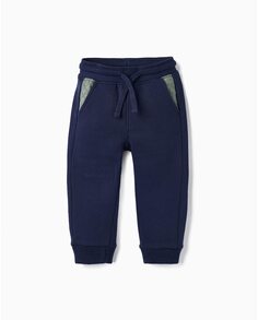 Спортивные штаны для мальчика с карманами и кулиской Zippy, темно-синий