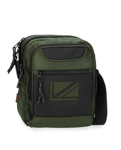 Большая зеленая мужская сумка через плечо Bromley с держателем для планшета Pepe Jeans, зеленый