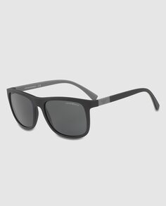 EA4079 черные квадратные солнцезащитные очки Emporio Armani, черный